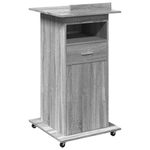 Casa si Gradina - Mobilier - Mese si birouri - Birouri - Pupitru cu roti si sertar sonoma gri 55x55x107cm lemn prelucrat - Infinity.ro
