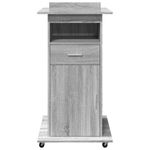 Casa si Gradina - Mobilier - Mese si birouri - Birouri - Pupitru cu roti si sertar sonoma gri 55x55x107cm lemn prelucrat - Infinity.ro
