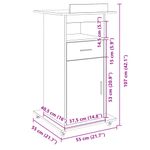 Casa si Gradina - Mobilier - Mese si birouri - Birouri - Pupitru cu roti si sertar sonoma gri 55x55x107cm lemn prelucrat - Infinity.ro