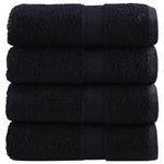 Casa si Gradina - Textile si covoare - Textile baie - Prosoape - Prosoape oaspeti premium 4buc. negru 30x50cm 600gsm 100% bumbac - Infinity.ro