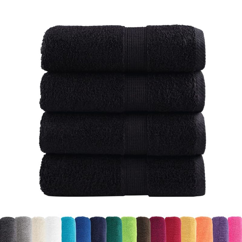 Casa si Gradina - Textile si covoare - Textile baie - Prosoape - Prosoape oaspeti premium 4buc. negru 30x50cm 600gsm 100% bumbac - Infinity.ro