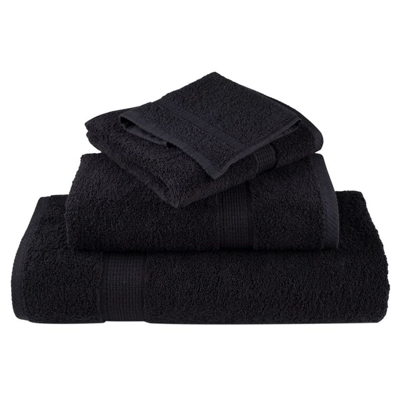 Casa si Gradina - Textile si covoare - Textile baie - Prosoape - Prosoape oaspeti premium 4buc. negru 30x50cm 600gsm 100% bumbac - Infinity.ro