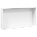 Casa si Gradina - Sanitare - Cazi si cabine de dus - Paravane si usi - Nisa de dus, alb mat, 62x32x9 cm, otel inoxidabil - Infinity.ro