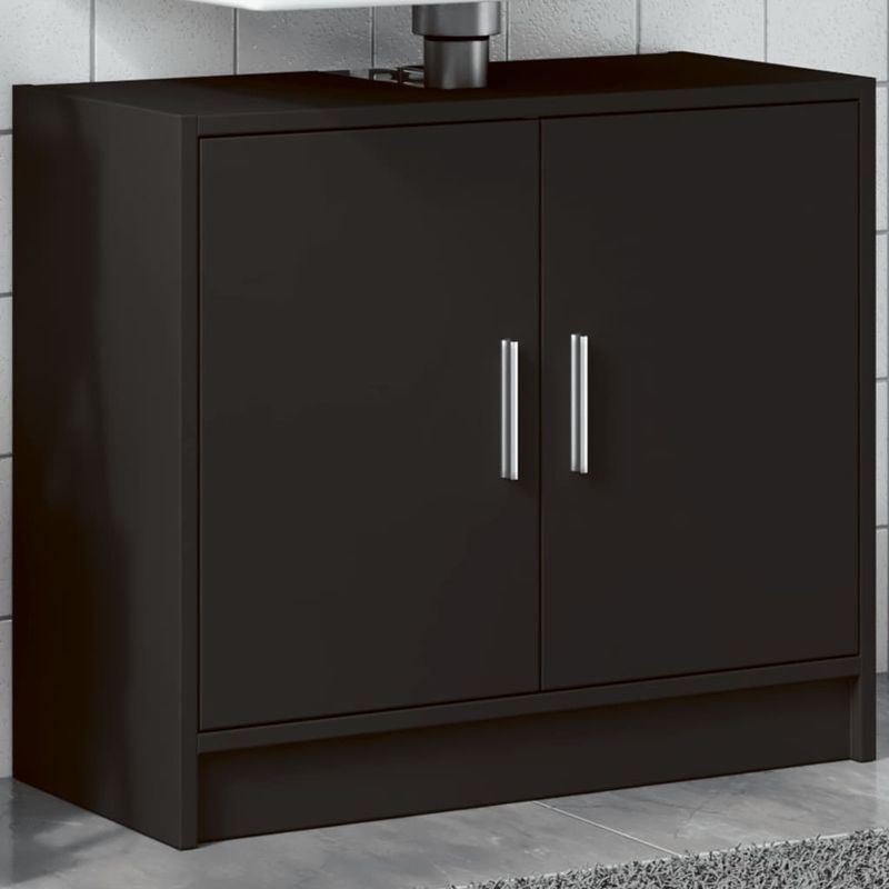 Casa si Gradina - Mobilier - Mobilier baie - Comode baie - Dulap de chiuveta, negru, 63x29x55 cm, lemn prelucrat - Infinity.ro
