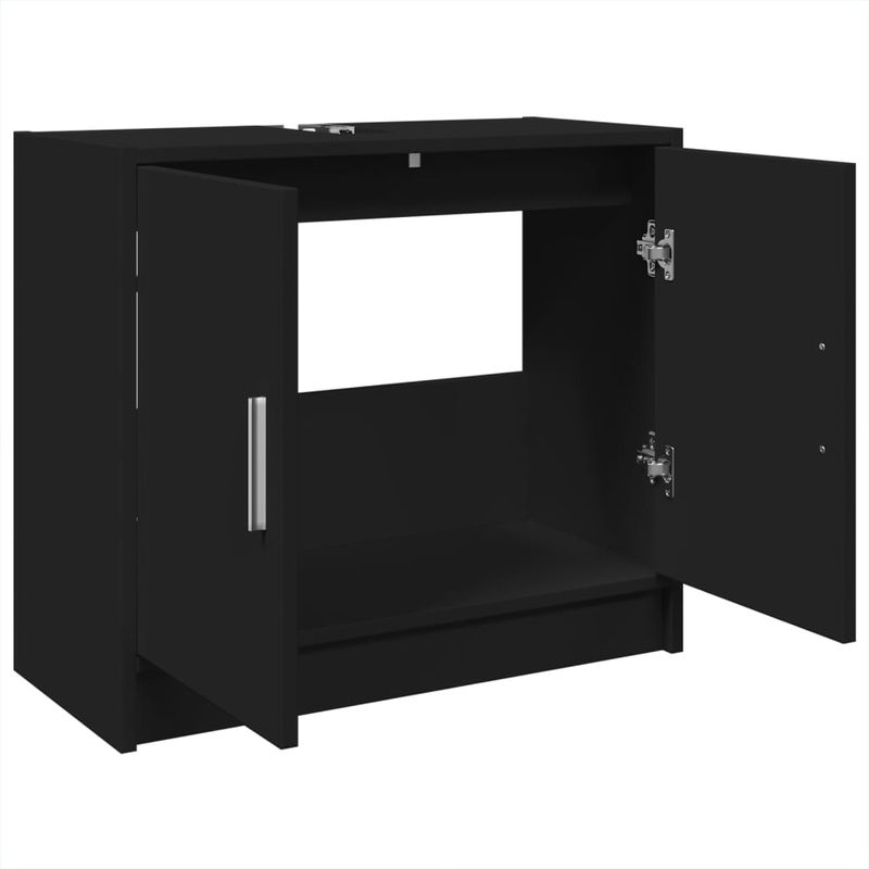 Casa si Gradina - Mobilier - Mobilier baie - Comode baie - Dulap de chiuveta, negru, 63x29x55 cm, lemn prelucrat - Infinity.ro