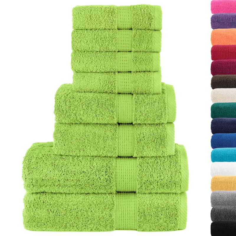 Casa si Gradina - Textile si covoare - Textile baie - Prosoape - Set de prosoape premium, 8 piese verde mar 600 g/m² 100% bumbac - Infinity.ro