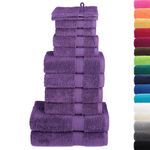 Casa si Gradina - Textile si covoare - Textile baie - Prosoape - Set de prosoape premium, 12 piese, violet, 600 g/m² 100% bumbac - Infinity.ro