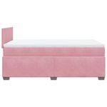 Casa si Gradina - Mobilier - Paturi si accesorii - Paturi - Pat box spring cu saltea, roz, 120x200 cm, catifea - Infinity.ro