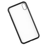 Laptop, Telefoane si Tablete - Telefoane mobile si accesorii - Accesorii Telefoane - Huse telefoane - Carcasa din sticla securizata cu rama magnetica pentru iPhone Xs Max, Negru-Transparent - Infinity.ro