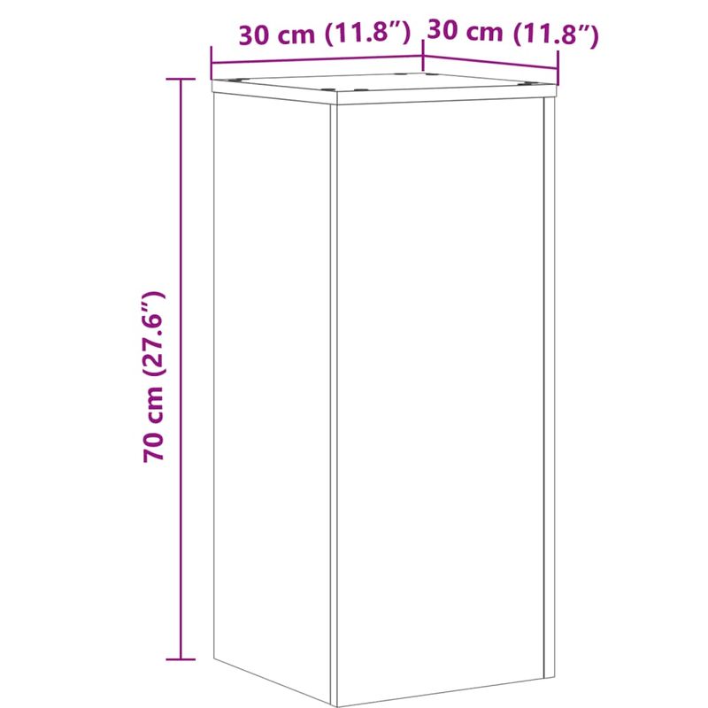 Casa si Gradina - Gradinarit si plante - Plante si ghivece - Ghivece si suporturi - Suporturi de plante 2 buc. lemn vechi 30x30x70cm lemn prelucrat - Infinity.ro