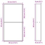 Casa si Gradina - Sanitare - Cazi si cabine de dus - Paravane si usi - Nisa de dus, auriu periat, 32x62x9 cm, otel inoxidabil - Infinity.ro
