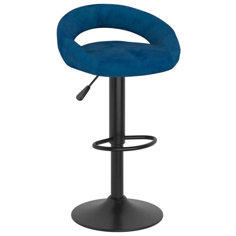 Casa si Gradina - Mobilier - Scaune si fotolii - Scaune - Scaune de bar, 2 buc., albastru, catifea - Infinity.ro