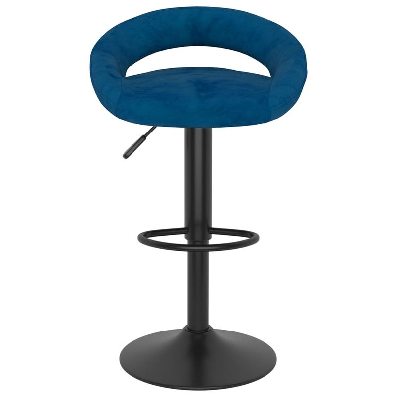 Casa si Gradina - Mobilier - Scaune si fotolii - Scaune - Scaune de bar, 2 buc., albastru, catifea - Infinity.ro