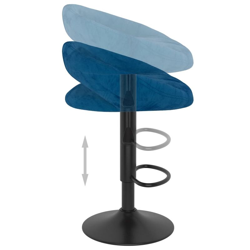 Casa si Gradina - Mobilier - Scaune si fotolii - Scaune - Scaune de bar, 2 buc., albastru, catifea - Infinity.ro