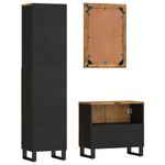 Casa si Gradina - Mobilier - Seturi de mobilier - Seturi baie - Set mobilier de baie, 3 piese, lemn masiv de mango - Infinity.ro