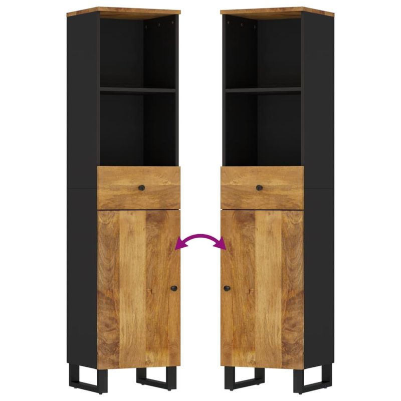 Casa si Gradina - Mobilier - Seturi de mobilier - Seturi baie - Set mobilier de baie, 3 piese, lemn masiv de mango - Infinity.ro