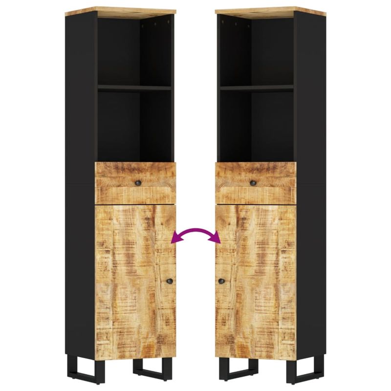 Casa si Gradina - Mobilier - Seturi de mobilier - Seturi baie - Set mobilier de baie, 3 piese, lemn masiv de mango - Infinity.ro