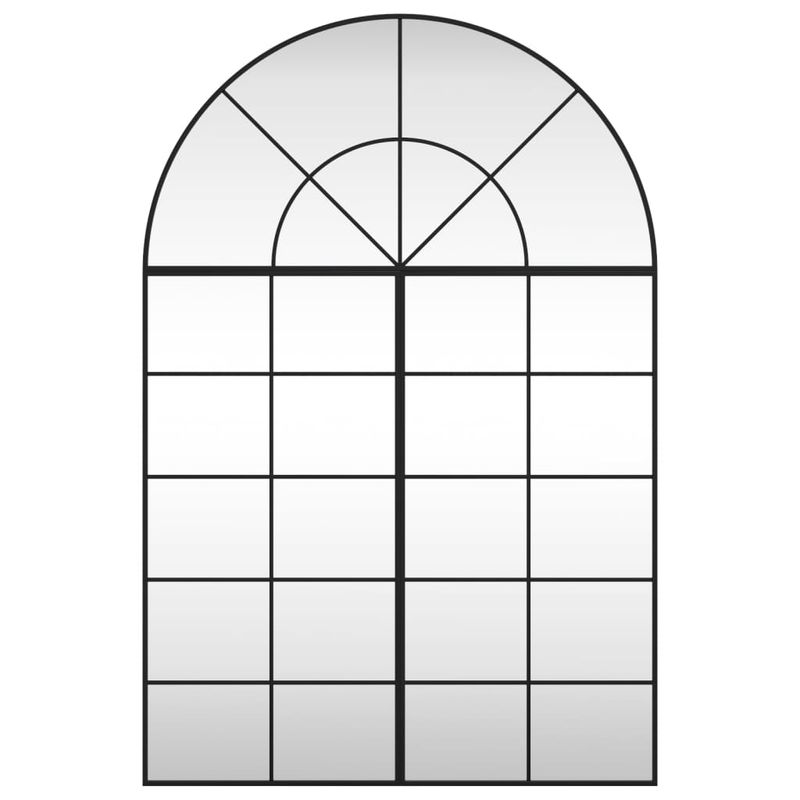 Casa si Gradina - Decoratiuni - Oglinzi - Oglinda de perete, negru, 100x150 cm, arcuita, fier - Infinity.ro