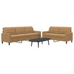 Casa si Gradina - Mobilier - Seturi de mobilier - Seturi living - Set de canapele cu perne, 2 piese, maro, catifea - Infinity.ro