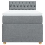 Casa si Gradina - Mobilier - Paturi si accesorii - Paturi - Pat box spring cu saltea, gri deschis, 90x190 cm, textil - Infinity.ro