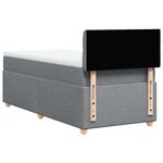 Casa si Gradina - Mobilier - Paturi si accesorii - Paturi - Pat box spring cu saltea, gri deschis, 90x190 cm, textil - Infinity.ro