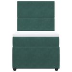 Casa si Gradina - Mobilier - Paturi si accesorii - Paturi - Pat continental cu saltea, verde inchis, 80x200 cm, catifea - Infinity.ro
