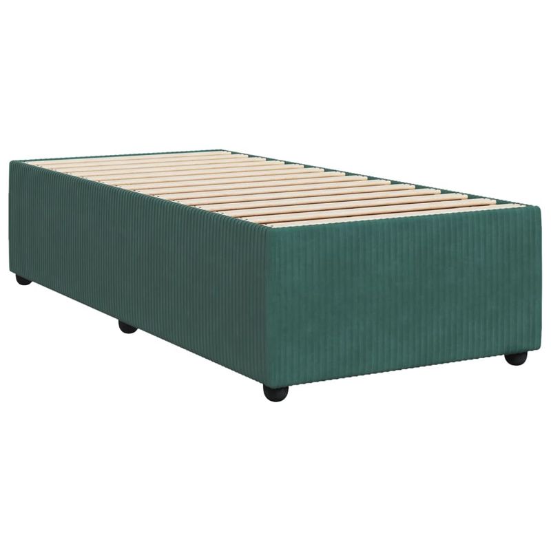 Casa si Gradina - Mobilier - Paturi si accesorii - Paturi - Pat continental cu saltea, verde inchis, 80x200 cm, catifea - Infinity.ro