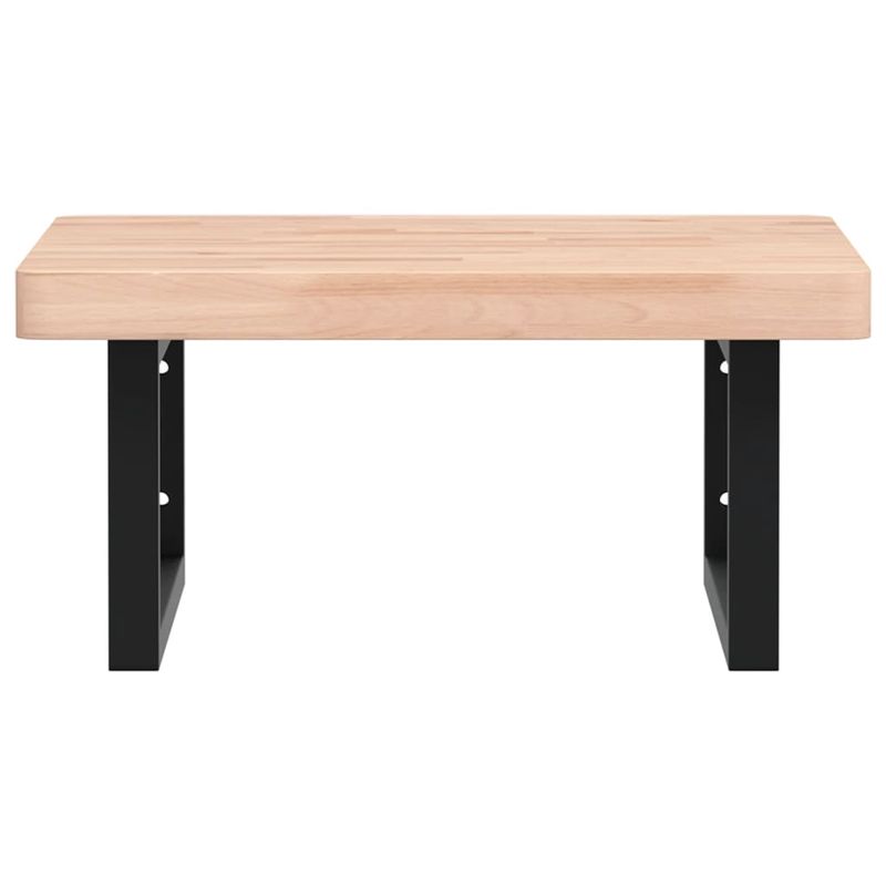 Casa si Gradina - Mobilier - Comode si corpuri - Masute de toaleta - Raft pentru lavoar montat pe perete, otel si lemn masiv fag - Infinity.ro