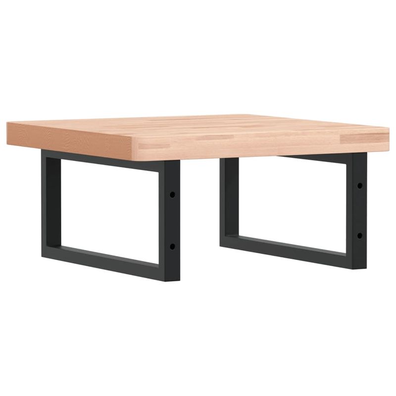 Casa si Gradina - Mobilier - Comode si corpuri - Masute de toaleta - Raft pentru lavoar montat pe perete, otel si lemn masiv fag - Infinity.ro