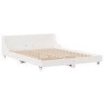 Casa si Gradina - Mobilier - Paturi si accesorii - Paturi - Cadru de pat cu tablie, alb, 150x200 cm lemn masiv pin - Infinity.ro