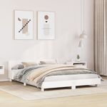 Casa si Gradina - Mobilier - Paturi si accesorii - Paturi - Cadru de pat cu tablie, alb, 150x200 cm lemn masiv pin - Infinity.ro