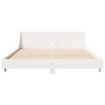 Casa si Gradina - Mobilier - Paturi si accesorii - Paturi - Cadru de pat cu tablie, alb, 150x200 cm lemn masiv pin - Infinity.ro