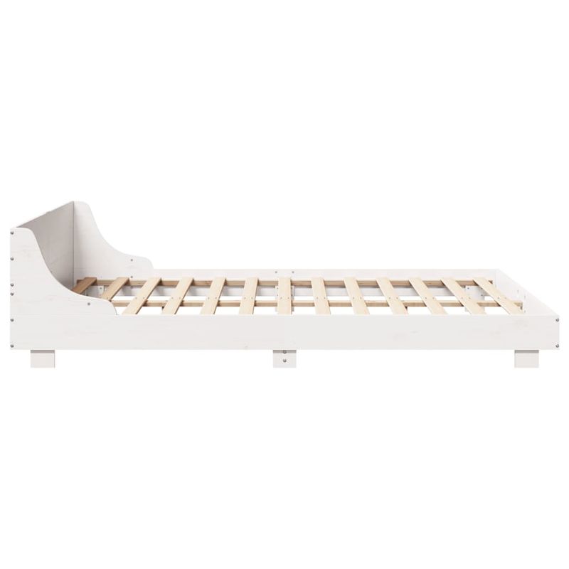 Casa si Gradina - Mobilier - Paturi si accesorii - Paturi - Cadru de pat cu tablie, alb, 150x200 cm lemn masiv pin - Infinity.ro