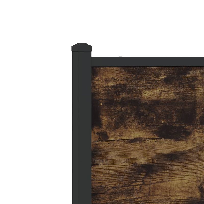 Casa si Gradina - Mobilier - Paturi si accesorii - Paturi - Cadru pat metalic tablie cap/picioare, stejar fumuriu 75x190 cm - Infinity.ro