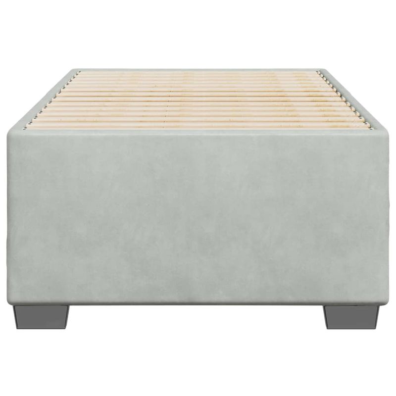 Casa si Gradina - Mobilier - Paturi si accesorii - Paturi - Cadru de pat, gri deschis, 90x190 cm, catifea - Infinity.ro