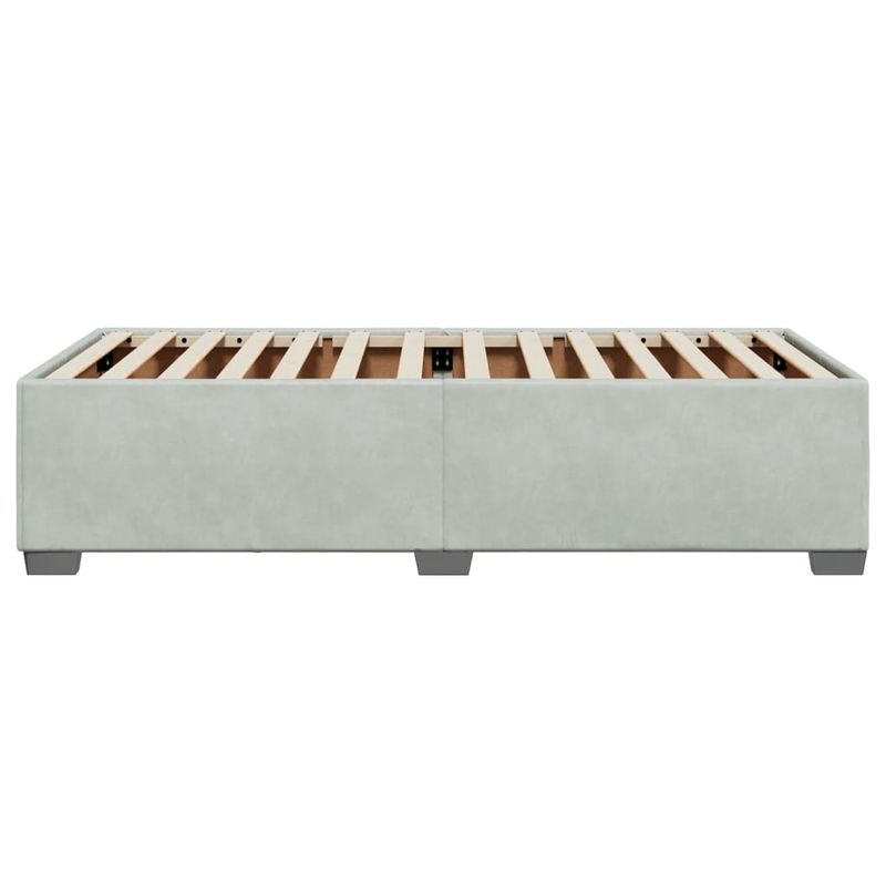Casa si Gradina - Mobilier - Paturi si accesorii - Paturi - Cadru de pat, gri deschis, 90x190 cm, catifea - Infinity.ro