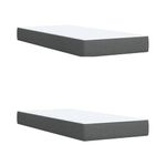 Casa si Gradina - Mobilier - Paturi si accesorii - Paturi - Pat box spring cu saltea, gri inchis, 200x200 cm, textil - Infinity.ro