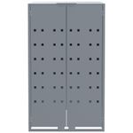 Casa si Gradina - Gradina si terasa - Mobilier exterior - Dulapuri si lazi depozitare exterior - Depozitare cos gunoi cu roti, 1 cos, gri, 69x79x117 cm, otel - Infinity.ro