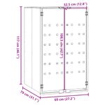 Casa si Gradina - Gradina si terasa - Mobilier exterior - Dulapuri si lazi depozitare exterior - Depozitare cos gunoi cu roti, 1 cos, gri, 69x79x117 cm, otel - Infinity.ro