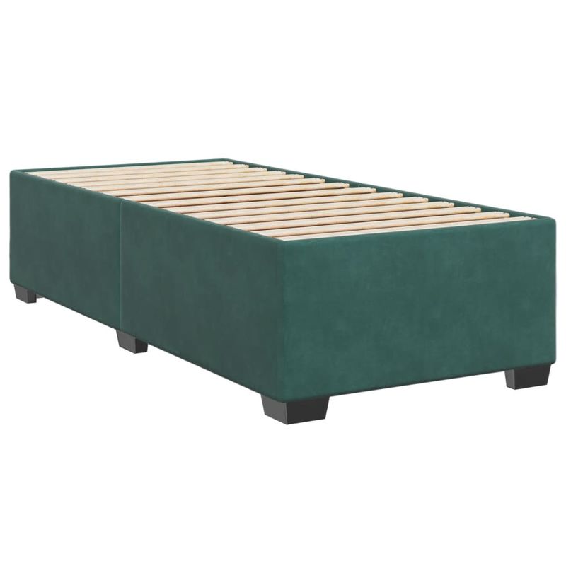 Casa si Gradina - Mobilier - Paturi si accesorii - Paturi - Cadru de pat, verde inchis, 80x200 cm, catifea - Infinity.ro