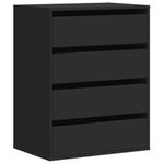 Casa si Gradina - Mobilier - Comode si corpuri - Comode - Dulap colt cu sertare negru 60x41x76 cm lemn prelucrat - Infinity.ro