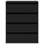 Casa si Gradina - Mobilier - Comode si corpuri - Comode - Dulap colt cu sertare negru 60x41x76 cm lemn prelucrat - Infinity.ro