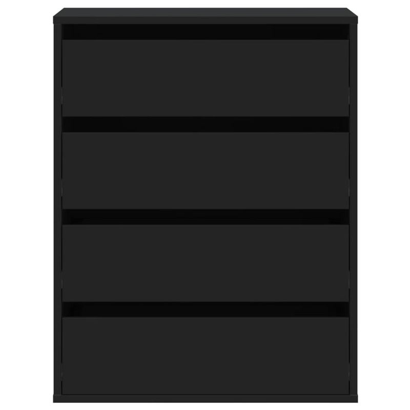Casa si Gradina - Mobilier - Comode si corpuri - Comode - Dulap colt cu sertare negru 60x41x76 cm lemn prelucrat - Infinity.ro