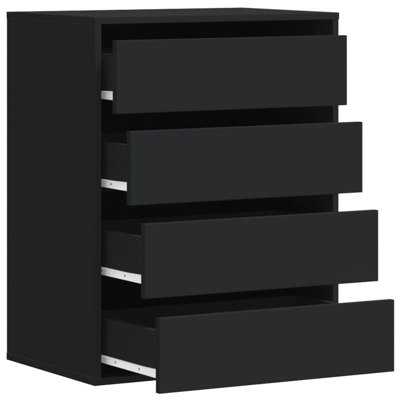 Casa si Gradina - Mobilier - Comode si corpuri - Comode - Dulap colt cu sertare negru 60x41x76 cm lemn prelucrat - Infinity.ro