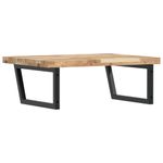 Casa si Gradina - Mobilier - Biblioteci si rafturi - Rafturi - Raft pentru lavoar montat pe perete, otel și lemn masiv acacia, maro și negru, mărime 100x60x4 cm, model trapez - Infinity.ro