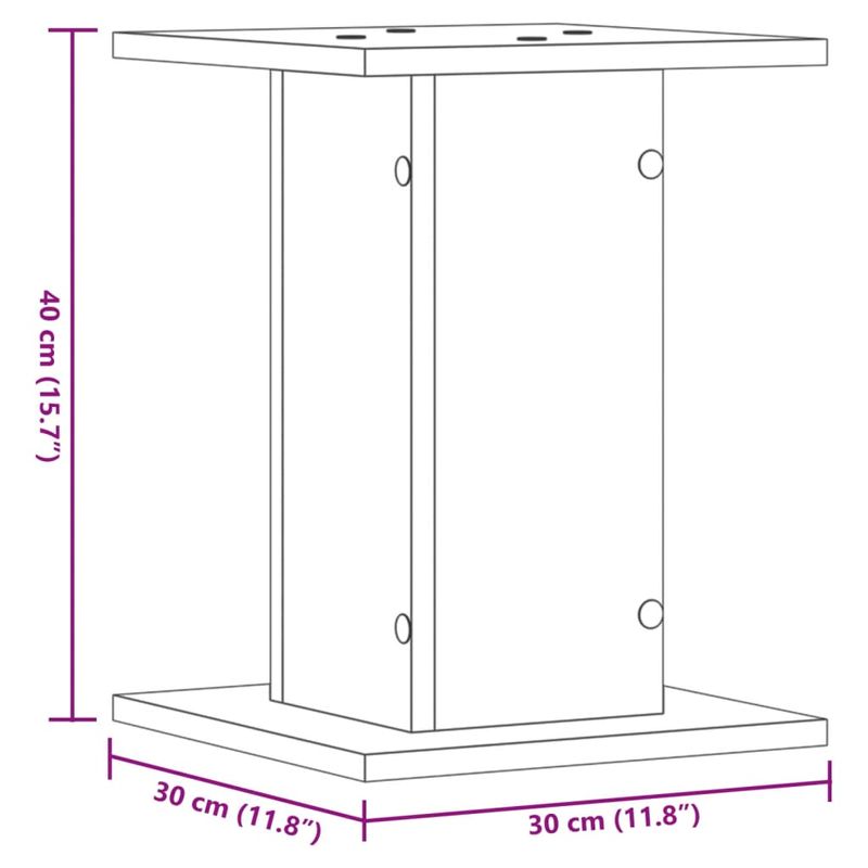 Casa si Gradina - Mobilier - Biblioteci si rafturi - Etajere - Suporturi de difuzoare 2 buc. sonoma 30x30x40 cm lemn prelucrat - Infinity.ro