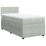 Casa si Gradina - Mobilier - Paturi si accesorii - Paturi - Pat continental cu saltea, gri deschis, 80x200 cm, catifea - Infinity.ro