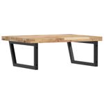 Casa si Gradina - Mobilier - Biblioteci si rafturi - Rafturi - Raft pentru lavoar montat pe perete, otel și lemn masiv acacia, maro și negru, mărime 80x60x4 cm, model trapez - Infinity.ro