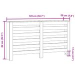 Casa si Gradina - Termice - Calorifere si accesorii - Accesorii calorifere - Masca pentru calorifer, negru, 149x20x82 cm, lemn prelucrat, design șipci orizontale - Infinity.ro