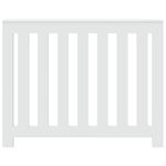 Casa si Gradina - Termice - Calorifere si accesorii - Accesorii calorifere - Masca pentru calorifer, alb, 104x20x82 cm, lemn prelucrat, design lamele verticale - Infinity.ro